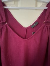 LADIES CERISE PINK CRINKLE