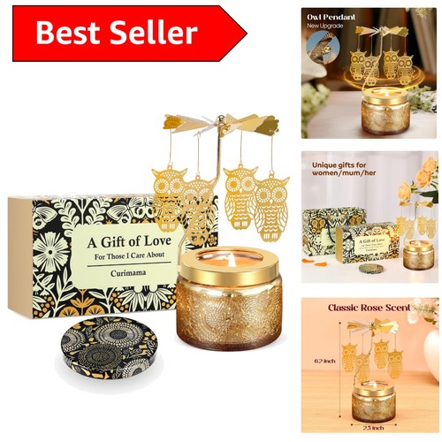 Owl rotating candle - rotating,