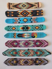Native American Style Seed Beaded Adjustable Multi Color Bracelet