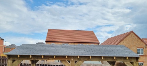 Grey roof felt - grey, shingles