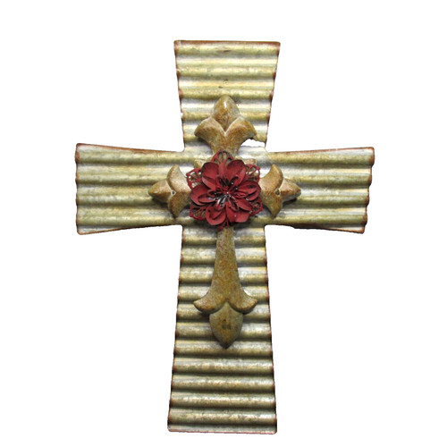 Metal wall cross - metal,