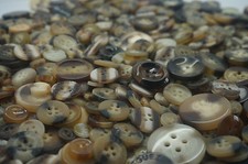 Brown & Cream Vintage Craft Buttons mixed size large small Round Bulk 100g 200g