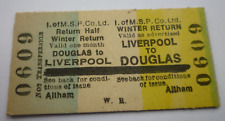 Isle of Man  Steam Packet Co Douglas to Liverpool Winter Return Ticket