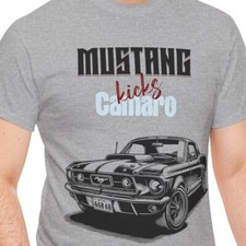68 Ford Mustang T-Shirt | Iconic Rival to Camaro | Vintage Muscle Car | 1968