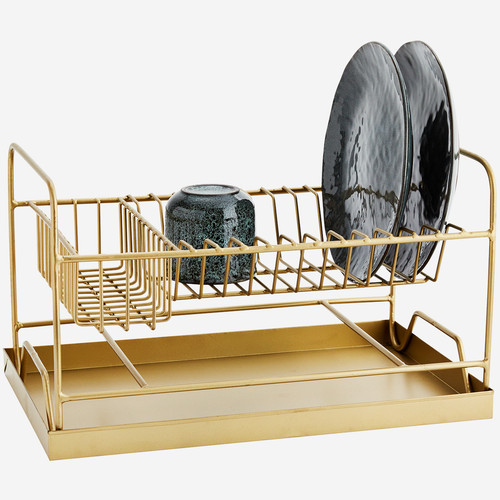 Antique brass gold dish rack - antique,