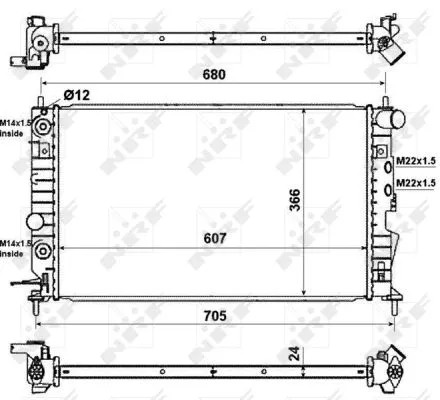 Radiator engine cooling fits - cooling,