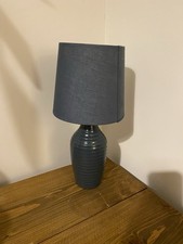 MODERN CERAMIC SMALL BLUE BEDSIDE LAMP NIGHT LIGHT