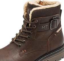 Marco Tozzi 216210 Men’s Water Resistant Warm Lined Brown Boots Zip/Lace Fasten