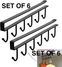 6PCS x 6 Hooks Under Shelf Mug