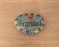 Hand painted pebble art stone
