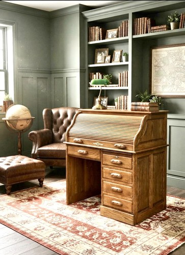 Vintage solid oak roll - solid,