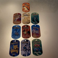 Pokemon METAL TAGS Job Lot Bundle 10 2006