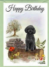 Poodle (Black) Dog (4"x 6")