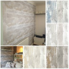 Driftwood Wallpaper - Shabby Chic Design Studio  - Nautical Scrap Wood Effect