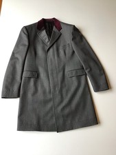 Pure Wool Grey Overcoat With