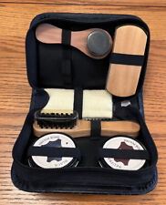 VINTAGE SHOE SHINE KIT IN ZIP UP CASE