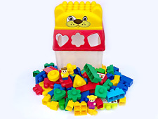 Mega Bloks Mixed Job Lot With Dog Storage Container Box First Builders 70 Blocks