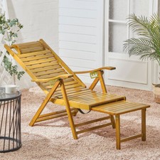 Sun Lounger Garden Wood Deck