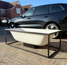 Bette Lux Shape 1800x800 Free standing bath- White with Black Frame