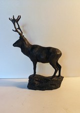 A Resin Statue Of A Stag Sculpture  24cm Tall