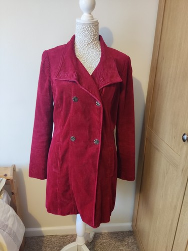 Womens coat magenta corduroy - womens,