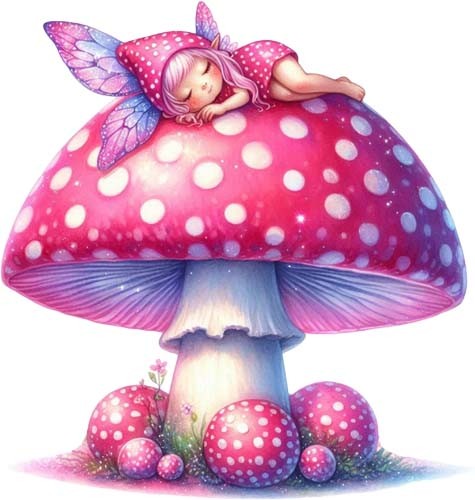 Magic fairy mushroom wall art - magic,