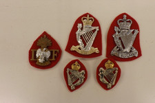 5 MILITARY BADGES ROYAL IRISH