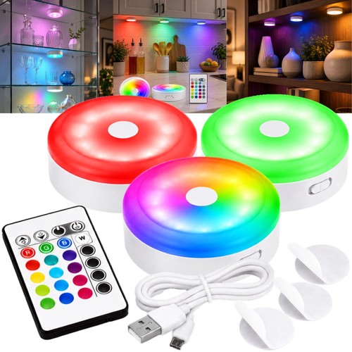 Led puck lights - 3x,
