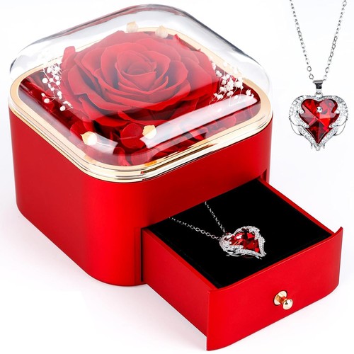 Eternal rose heart - rose, w/heart