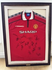 Framed signed manchester - signed,