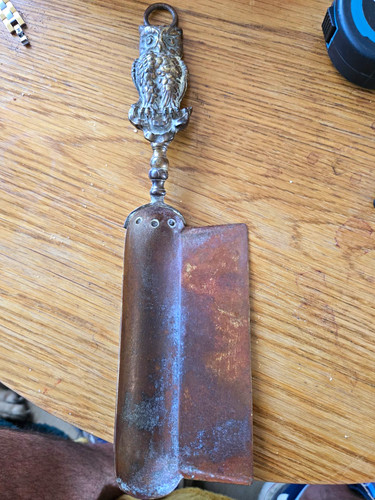 Vintage owl handle - vintage, copper