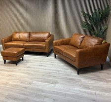 John Lewis BAILEY Style Leather 3 + 2 Seater Sofa Set - RRP £3978
