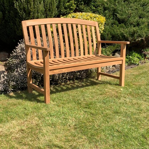 Teak garden bench zaire back - teak,