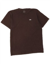 VANS Mens Classic Fit T-Shirt Top Large Black Cotton QR03