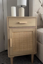 Rustic Bedside Table Rattan
