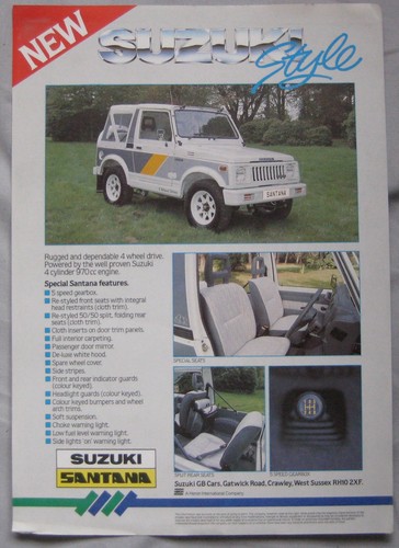 Suzuki santana sales sheet - santana,