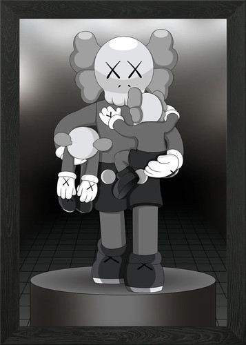 Kaws framed wall art - framed,