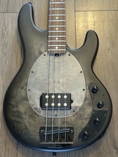 Sterling StingRay RAY34 Bass, Poplar Burl Trans