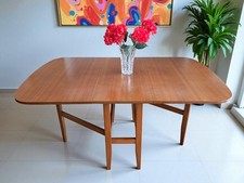 Vintage Mid Century G Plan Style Dining Table Drop Leaf Gate Leg Teak Restored