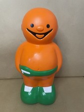 Vintage Bassett's Jelly Babies Figure Money Box Piggy Bank Orange 11" 1990s