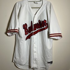 Vintage Budweiser Baseball Jersey Don Alleson Athletic XL White Red 90s