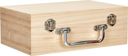 Rayher wooden suitcase - wooden, with