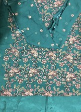 Unstitched 4 Piece💗Pure Chiffon Embroidered Katan💖Shalwar Kameez❤️Asian Suit⭐️