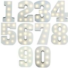 LED WHITE LIGHT UP NUMBERS HANGING DATE AGE IN LIGHTS 1 - 9 UK SELLER