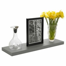 HUDSON HIGH GLOSS FLOATING SHELF SHELVES DISPLAY UNIT WALL MOUNTED BOOKCASE NEW