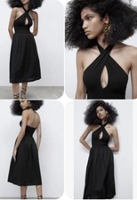 ZARA NEW BLACK Halter neck Fit