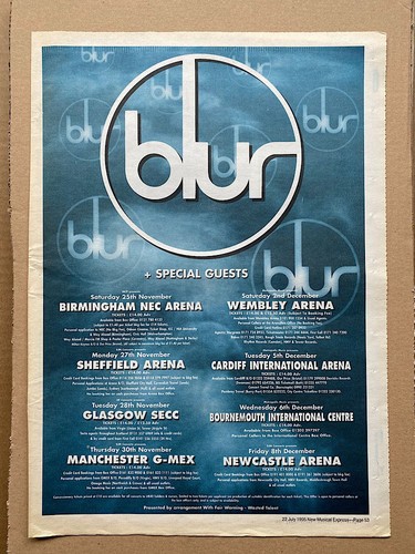 Blur 1995 arena tour poster - 1995,