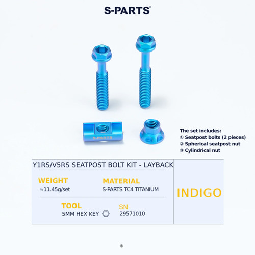 Parts titanium seatpost bolt - titanium,