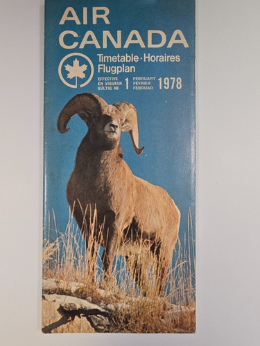 Air canada airline timetable - timetable, 1