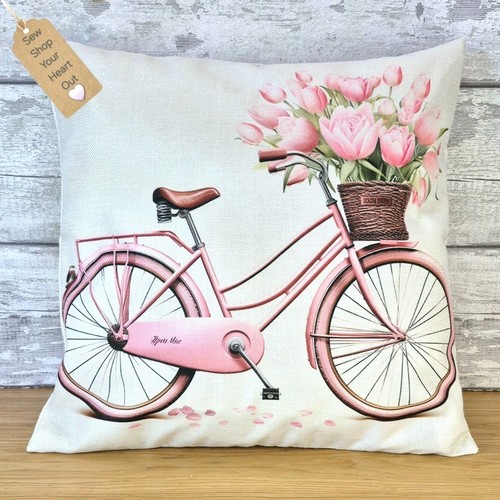 Pink tulip cushions - pink, cottage